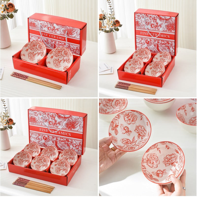 Ceramic Double Bowl Set