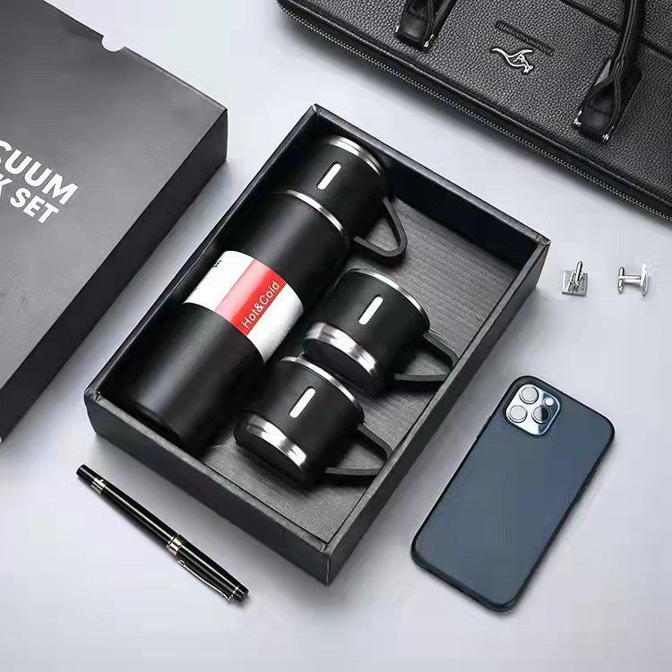 Vacuum Flask Set with Cups