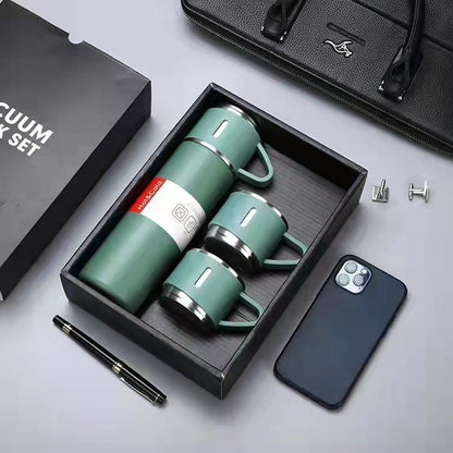 Vacuum Flask Set with Cups