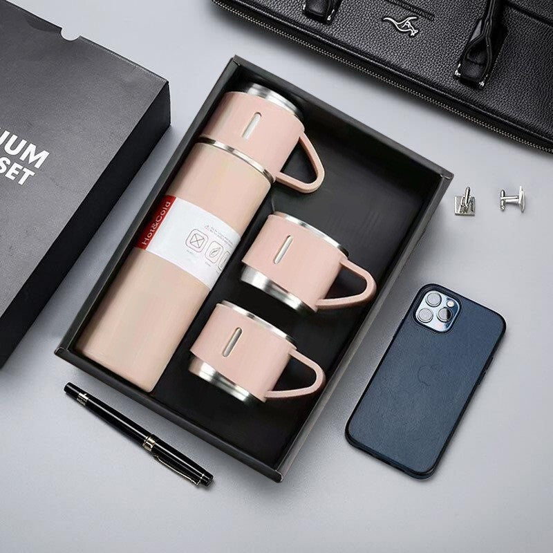 Vacuum Flask Set with Cups