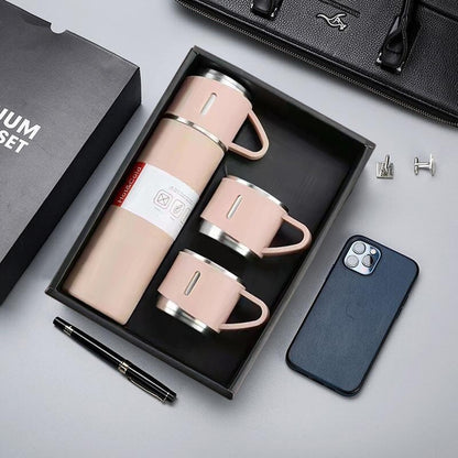 Vacuum Flask Set with Cups
