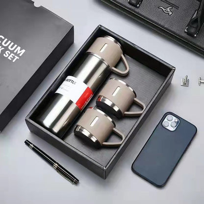 Vacuum Flask Set with Cups